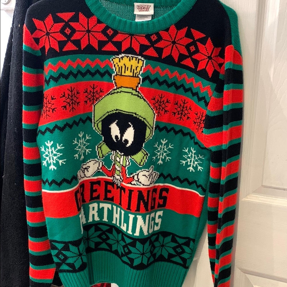 Warner Bros. Festive Sweater - Black, Red, Green